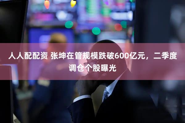 人人配配资 张坤在管规模跌破600亿元，二季度调仓个股曝光