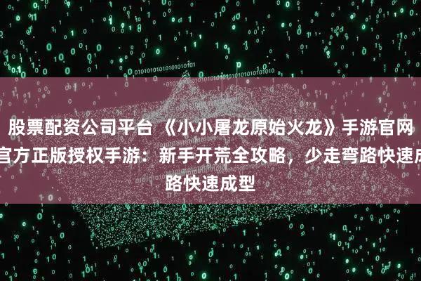 股票配资公司平台 《小小屠龙原始火龙》手游官网 — 官方正版授权手游：新手开荒全攻略，少走弯路快速成型